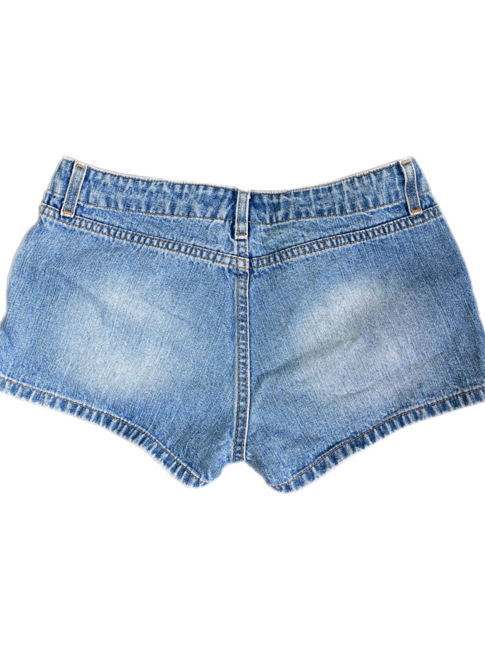 Vintage Blue Asphalt Distressed Light Blue Denim Jean Shorts - Picture 2 of 4